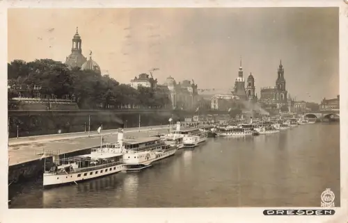 AK Dresden Panorama Altstadt Terassenufer Walter Hahn 4660 Sachsen 1929