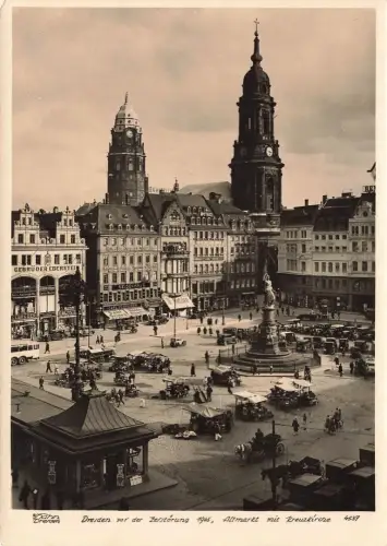 DDR AK Dresden Vor Zerstörung Altmarkt Kreuzkirche Sachsen Postkarte