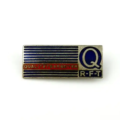 DDR Abzeichen Qualitätsarbeiter Rundfunk- und Fernmelde-Technik Blau