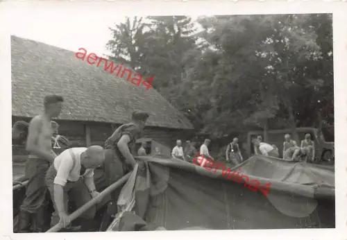 Deutsche Soldaten Lagerbau in Laskowszczyzna Polen