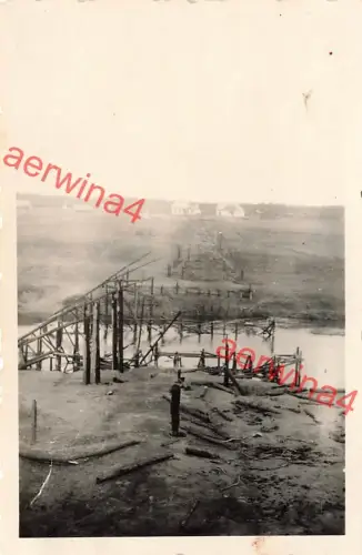 Zerstörte Ulla-Brücke in Ulla Witebesk Weißrussland Ostfront