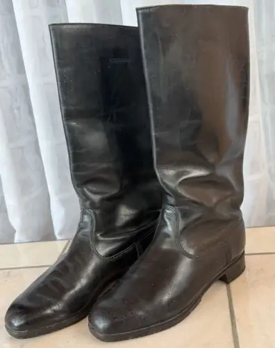DDR NVA Paradestiefel für Offiziere Chromleder 1976 Gr. 28 1/2