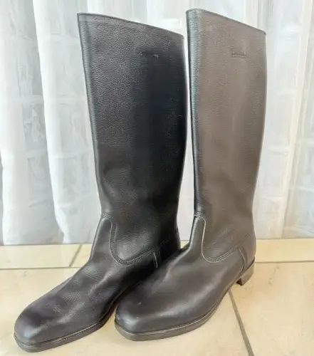 DDR NVA Stiefel Knobelbecher für Offiziere genarbtes Leder 1975 Gr. 30 1/2