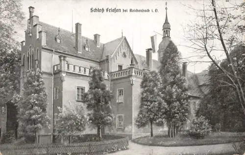 AK Reichenbach Schloss Frießen Sachsen Vogtland 1917 gelaufen Postkarte