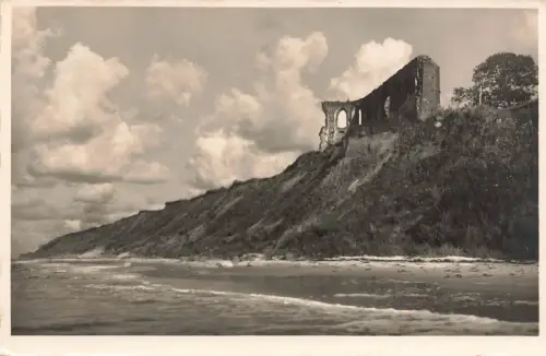 AK Horst Niechorze Ostseebad Kirchenruine in Hoff Pommern 1940 Postkarte