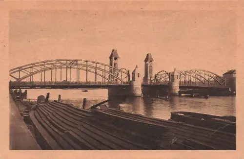 AK Stettin Baumbrücke Pommern ungelaufen Postkarte