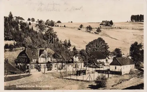 AK Breitenbach Potůčky Dreckschänke Böhmen 1931 gelaufen Postkarte