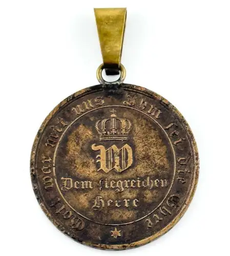 Preußen Gedenkmünze Kriegserinnerung Dem Siegreichen Heere 1870-1871