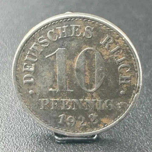 10 Pfennig 1922 E Deutsches Kaiserreich