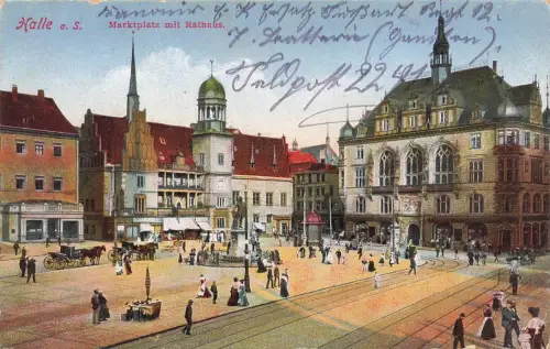 AK Berlin Marktplatz Rathaus Denkmal Pferdekutsche Berlin 1918 Feldpostkarte