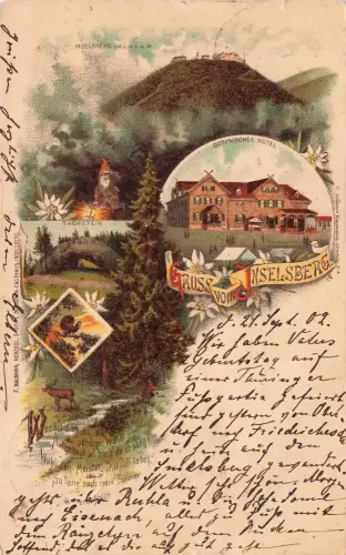 AK Brotterode-Trusetal Inselsberg Hotel Thorstein Thüringen 1902 Litho