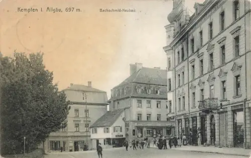 AK Kempten i. Alllgäu Bachschmid Neubau Nordrhein-Westfalen 1913 Postkarte