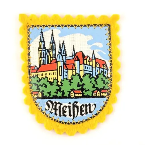 DDR Aufnäher Meißen Albrechtsburg Dom Stadtwappen