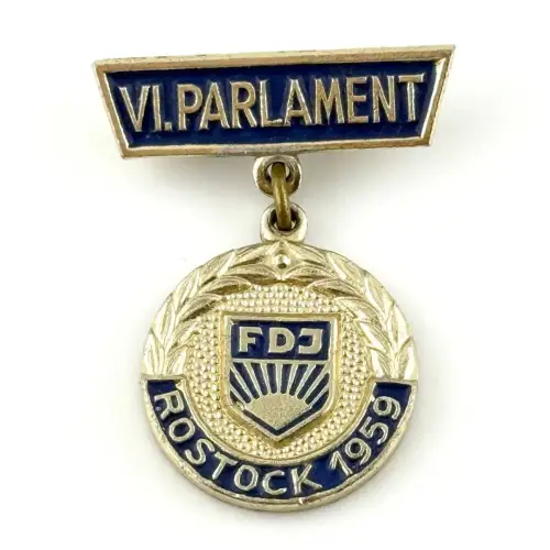 DDR FDJ Abzeichen VI. Parlamentz Rostock 1959