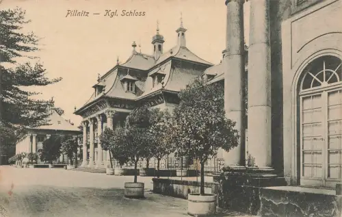 AK Pillnitz Königliches Schloss Sachsen ungelaufen Postkarte