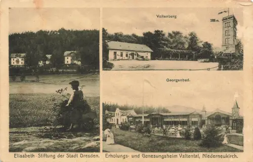 AK Dresden Niederneukirchen Elisabeth Stiftung Valtenberg Georgenbad Sachsen