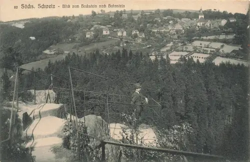 AK Hohnstein Ortsansicht Sachsen Sächsischen Schweiz Postkarte