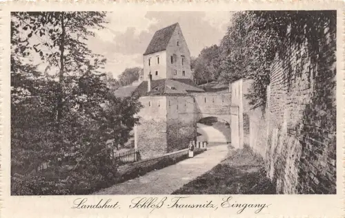 AK Landshut Königliches Schloss Trausnitz Eingang Bayern 1913 gelaufen Postkarte