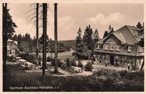 AK Mühlleithen Sporthotel Buschhaus Sachsen Vogtland 1933 Postkarte