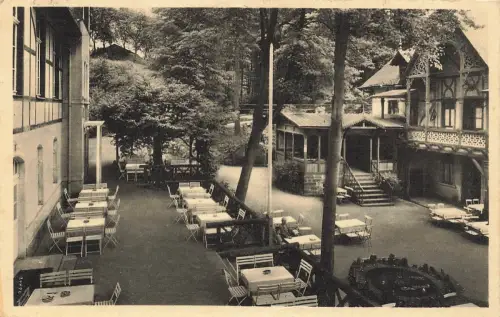 AK Dresden Gartenterrasse der Meixmühle Sachsen 1943 gelaufen Postkarte