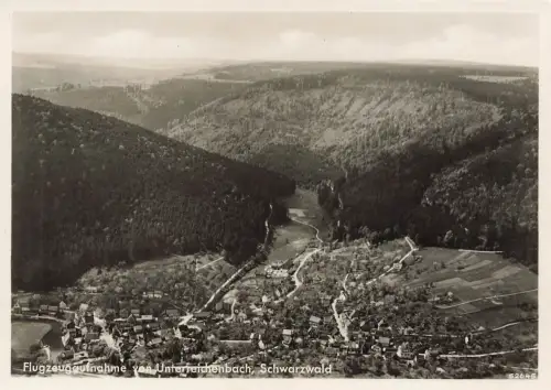 AK Unterreichenbach Flugzeugaufnahme Stadtansicht Baden-Württemberg Schwarzwald