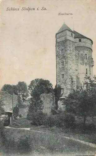 AK Stolpen Schloss Stolpen Koselturm Sachsen ungelaufen Postkarte