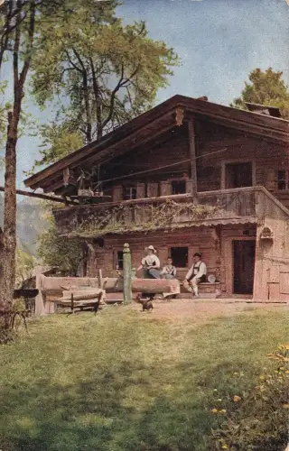 AK Berchtesgaden Bauernhaus Bayern ungelaufen Postkarte