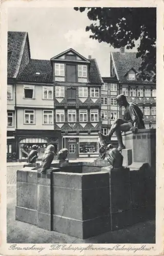AK Braunschweig Till Eulenspiegelbrunnen Eulenspiegelhaus Niedersachsen 1931