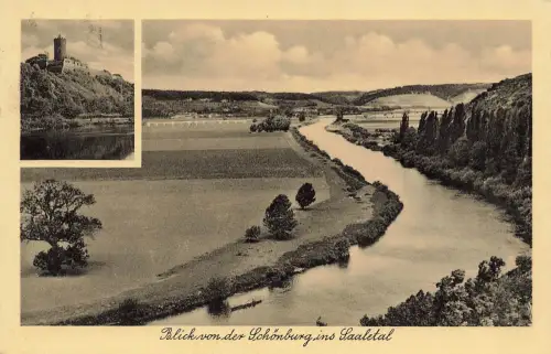 AK Naumburg a. Saale Landschaftspanorama Burgruine Sachsen-Anhalt 1943