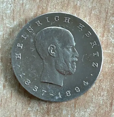 DDR 5 Mark 1969 Heinrich Hertz Gedenkmünze