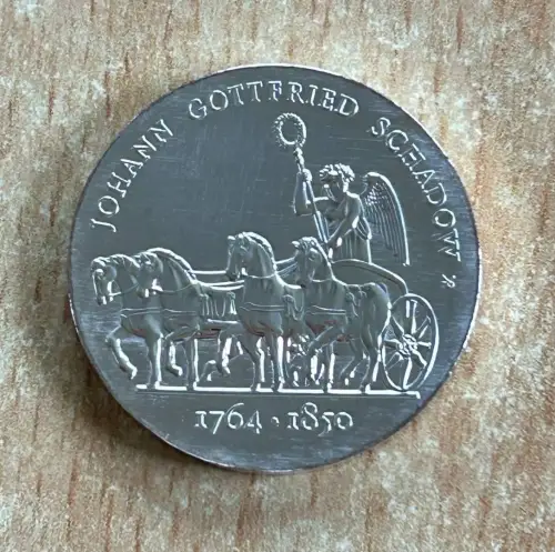 10 Mark 1989 Johann Gottfried Schadow Silber DDR Gedenkmünze