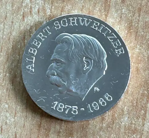 DDR 10 Mark Albert Schweitzer 1975 Silber Gedenkmünze