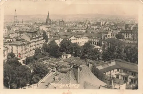 AK Reichenberg Liberec Panoramaansicht Kirche Sudetengau 1941 Postkarte