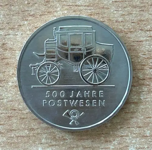 DDR 5 Mark 500 Jahre Postwesen 1990 Gedenkmünze