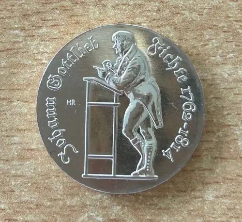 DDR 10 Mark 1990 Johann Gottlieb Fichte Silber Gedenkmünze
