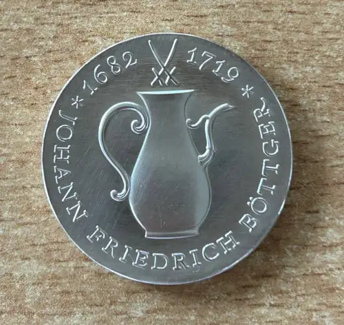 DDR 10 Mark Johann Friedrich Böttger 1969 Silber Gedenkmünze