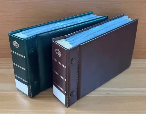2 x Leer Alben für Postkarten Briefe Fotos