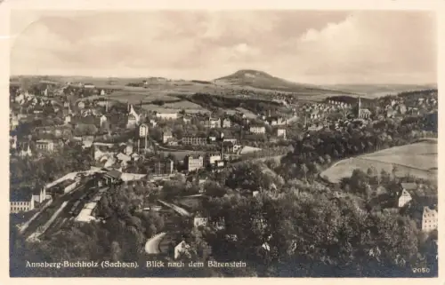 AK Annaberg Buchholz Blick nach dem Bärenstein Sachsen Erzgebirge 1944 Postkarte