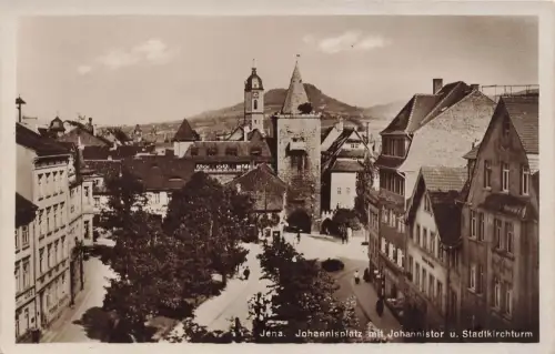 AK Jena Johannisplatz Johannistor Stadtkirchturm Thüringen ungelaufen Postkarte