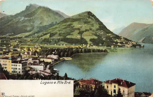 AK Lugano Monte Brè Lago di Lugano Tessin Schweiz Postkarte