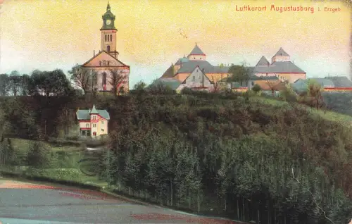 AK Luftkurort Augustusburg Schloss Sachsen 1916 gelaufen Postkarte