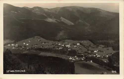 AK Spindlermühle Panoramaansicht Schlesien Riesengebirge 1939 gelaufen Postkarte