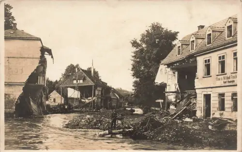 AK Berggießhübel Unwetterkatastrophe 8.Juli.1927 Sachsen Gottleubatal Postkarte