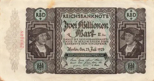 Reichsbanknote 2 Millionen Mark 23.7.1923 DEU-101