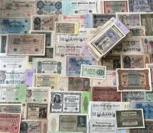 Lot / Konvolut 200 Original Geldscheine Banknoten Deutsches Reich , Inflation
