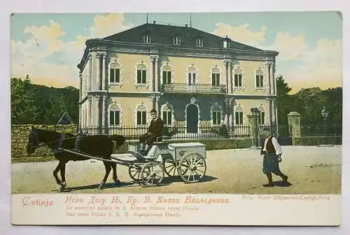 [Ansichtskarte] Montenegro. Cetinje. Das neue Palais S. K H. Kronprinzen Danilo. Le nouveau palais de S. Altesse Prince royal Danilo. Нови Двор Њ. Кр. В. Књаза Наследника.

Risto Biljanović-Cetinje um 1900. 