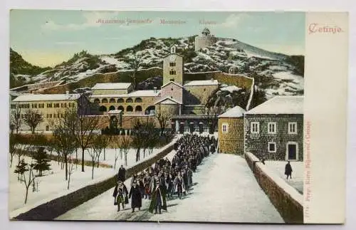 [Ansichtskarte] Montenegro. Cetinje. Kloster. Monastère. Манастир Четинали.  

Risto Biljanović-Cetinje um 1900. 