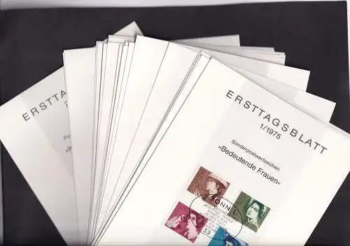 Bundesrep. Deutschland Nur Hauptgebiet 1975 Nr ETB 1-24 Ersttagsblatt