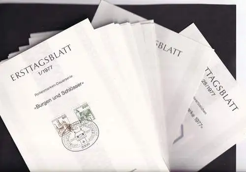Bundesrep. Deutschland Nur Hauptgebiet 1977 Nr 1-28 Ersttagsblatt
