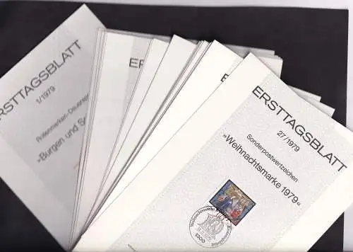 Bundesrep. Deutschland Nur Hauptgebiet 1979 Nr 1-27 Ersttagsblatt